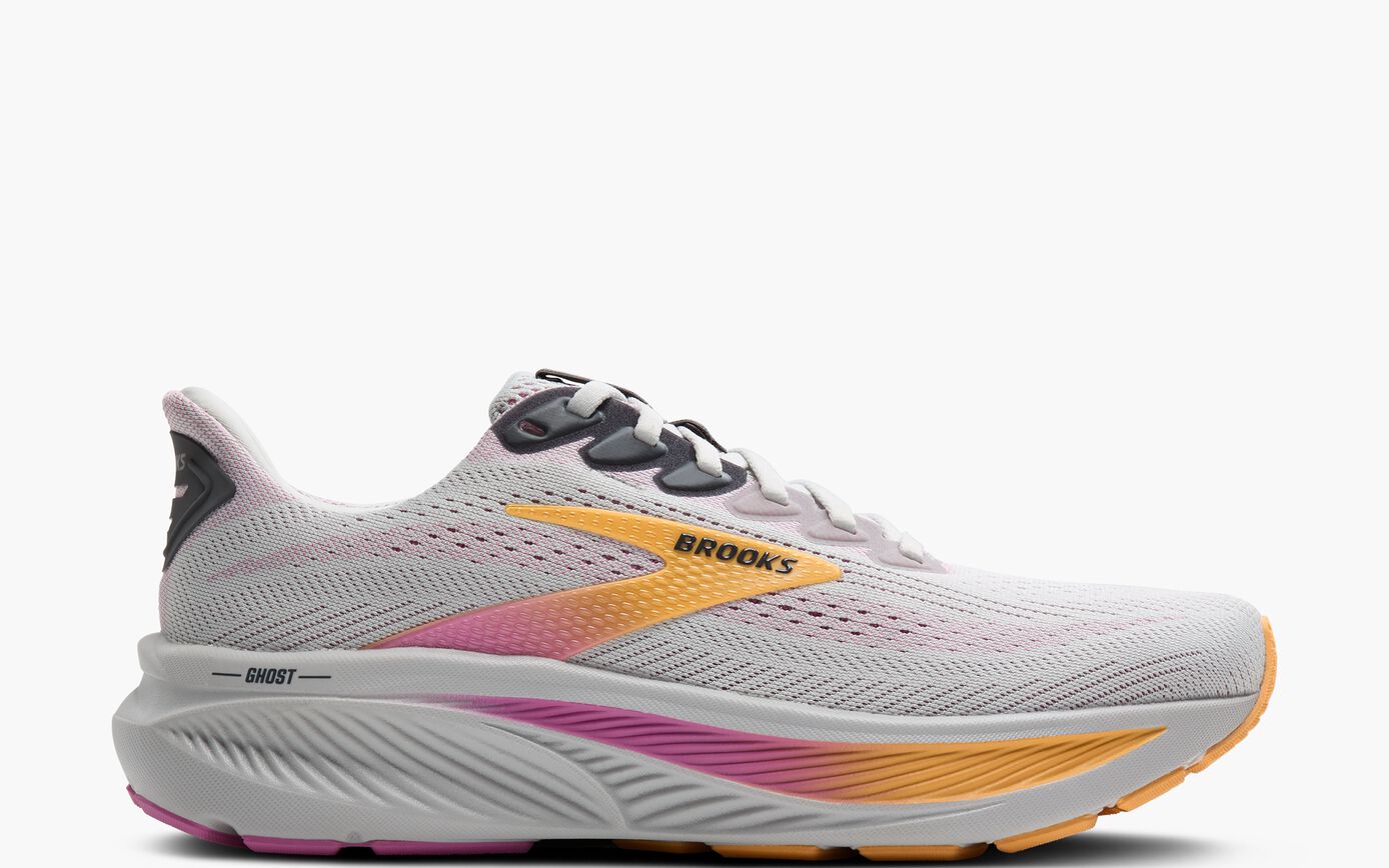 Brooks ghost 7 grey womens running shoe  with lightweight cushioning