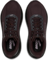 brooks ghost 18 gtx for women, waterproof everyday running and walking shoe, side profile of shoe, black with black sole, top down profile of shoes