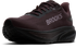 brooks ghost 18 gtx for women, waterproof everyday running and walking shoe, side profile of shoe, black with black sole, side angled profile of shoe