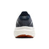brooks ghost 18, road running and walking shoe for men, soft cushioning and balanced support, navy with white and brick red details, back profile of shoe