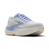 White with light blue accents brooks ghost max 3 running shoe with yellow Brooks logo side front 