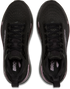 brooks ghost max 4 womens, maximum cushioned road running and walking shoe, black with shiny dark purple details, tops of shoes