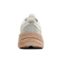 brooks ghost max 4 for women, long distance recovery or training running shoe with maximum protective cushioning, white colour with rose and brown accents, back view