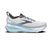 brooks glycerin 23 road running shoe for men, premium plush cushioned shoe for long distance runs, grey with blue and black details, side profile of shoe