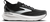 brooks glycerin gts 23 womens, supportive road running and walking shoe, black and white, side profile of shoe