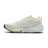 brooks glycerin flex for women, lightweight flexible running or walking shoe that moves with your foot while adding unrestrictive cushioning, white with peach details, side profile of shoe