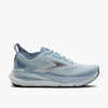 side view of brooks glycerin gts 23 running shoe for women in a light blue colour