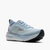 view of brooks glycerin gts 23 running shoe for women in a light blue colour