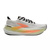 brooks glycerin max 2 for women, ultra cushioned running shoe for long distances and recovery runs, white and black with coral details, side profile of shoe