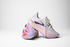 brooks glycerin max 3 womens, maximum cushioned long distance running shoe, white with purple and pink details, pair of shoes stacked ontop of each other