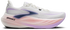 brooks glycerin max 3 womens, maximum cushioned long distance running shoe, white with purple and pink details, side profile of shoe