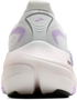 brooks glycerin max 3 womens, maximum cushioned long distance running shoe, white with purple and pink details, heel of shoe