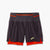 Brooks High Point trail running shorts for men, black with red inner and trim