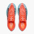 pair of brooks hyperion elite 5, race day shoe for men and women, orange colour, top view of laces