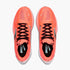 pair brooks hyperion max 3 cushioned race shoe for men, orange colour, top view