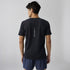 Man wearing brooks highpoint 2.0 running t-shirt black with brooks branding 