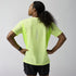 Man wearing brooks highpoint 2.0 running t-shirt yellow with brooks branding 