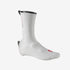 castelli aero race shoecover unisex, waterproof shoe cover for road cycling, white colour, side profile of shoe cover over cycling shoe