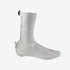 castelli aero race shoecover unisex, waterproof shoe cover for road cycling, white colour, side profile