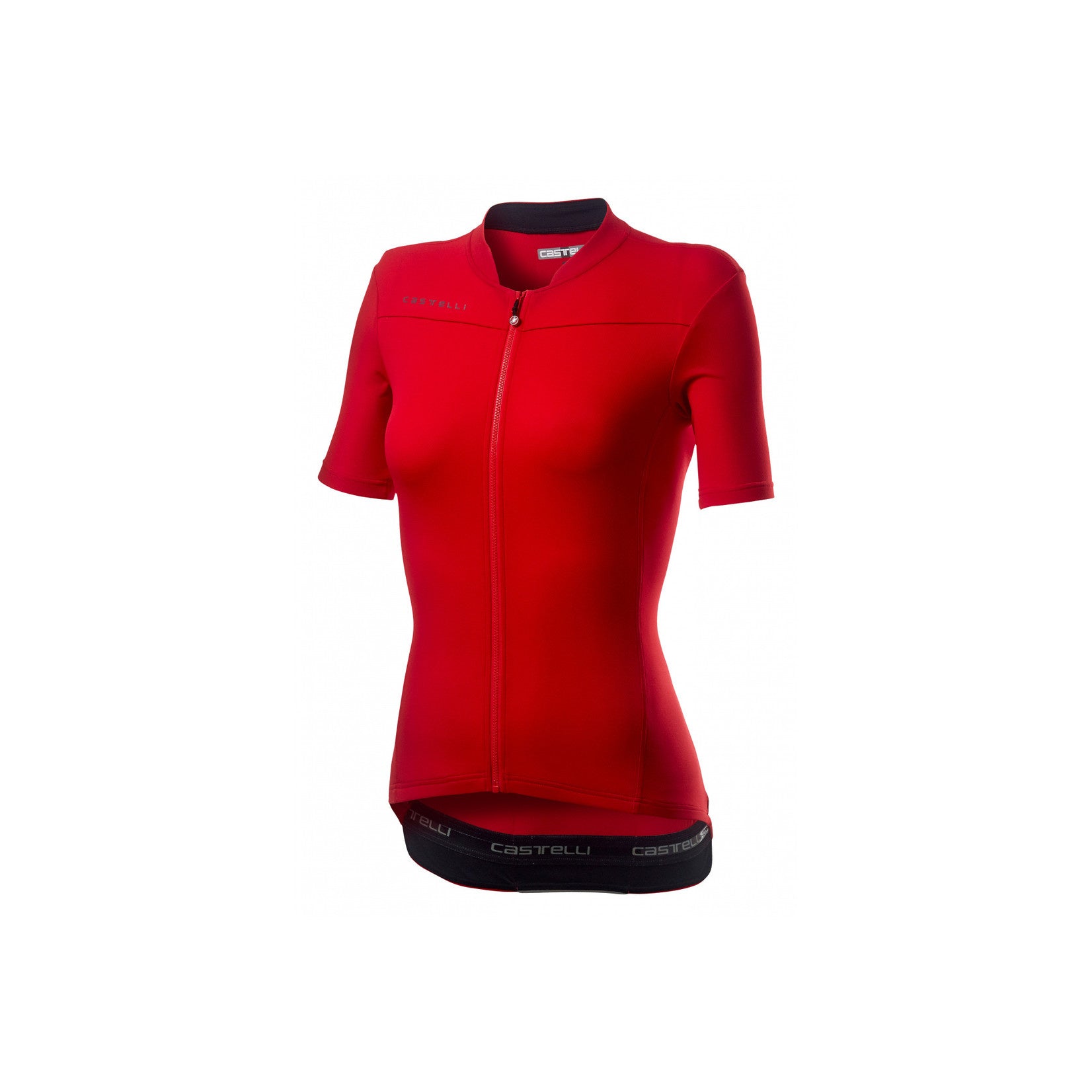 castelli women's cycling jersey, anima 3 light black red