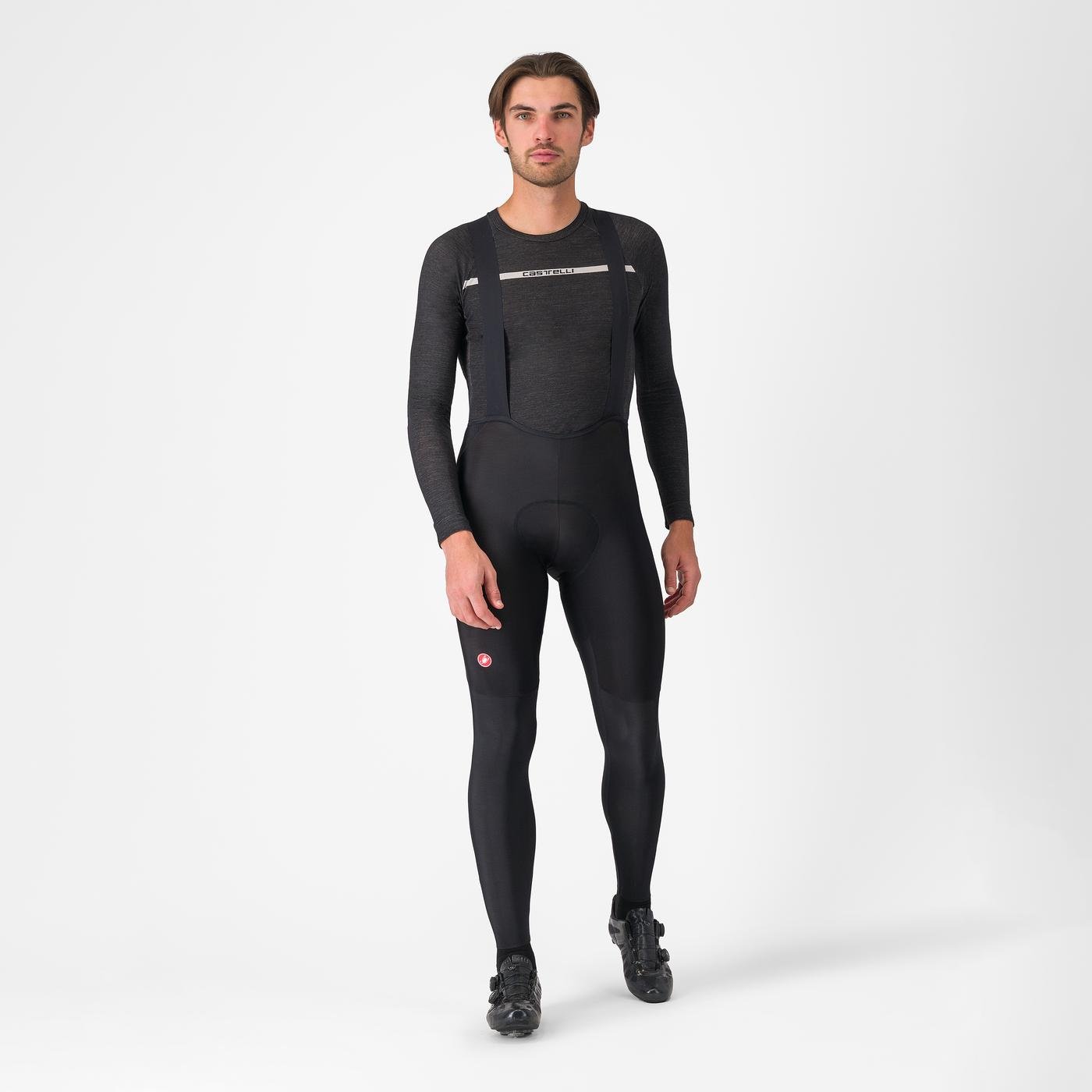 man wearing castelli competizione bibtight black colour