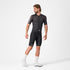 picture of a male model wearing castelli endurance 4 short in black on a white background