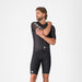 picture of a male model wearing castelli endurance 4 short in black on a white background