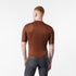 man wearing castelli espresso 2 jersey, showing back, mocha colour