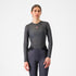 woman wearing castelli medio base layer with castelli bibtights