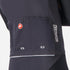 castelli perfetto ros 3 jacket, water resistant windproof breathable cycling jacket, black colour with reflective grey details, back of jacket close up of pockets