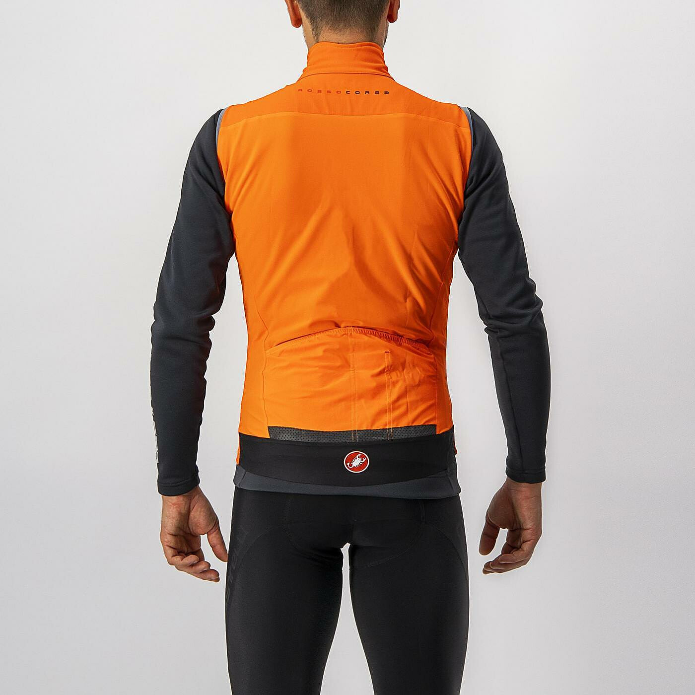 castelli all weather cycling vest, Perfetto RoS Red Orange
