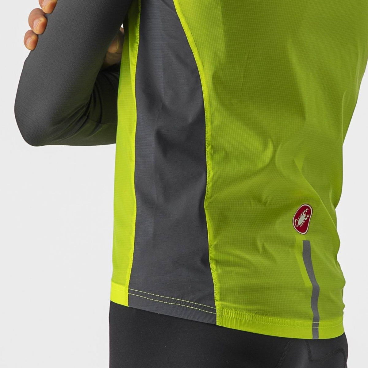 castelli squadra stretch vest yellow fluro