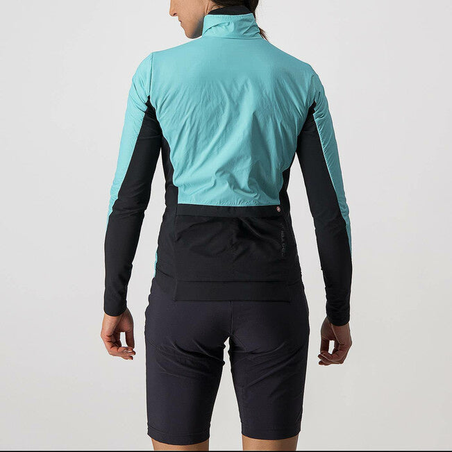 castelli unlimited puffy jacket for woment turquoise