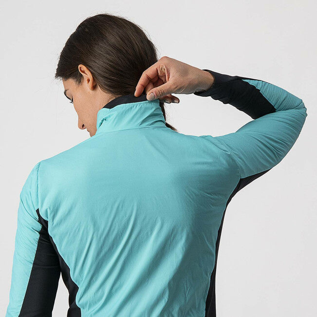 castelli unlimited puffy jacket for woment turquoise