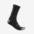 Black castelli cycling sock made with soft merino wool