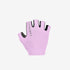 Castelli womens espresso glove, womens padded cycling glove with no fingers, light purple colour with black and grey palms, back of glove