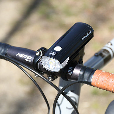 Cateye Amp2220 Front Bike Light on a bike