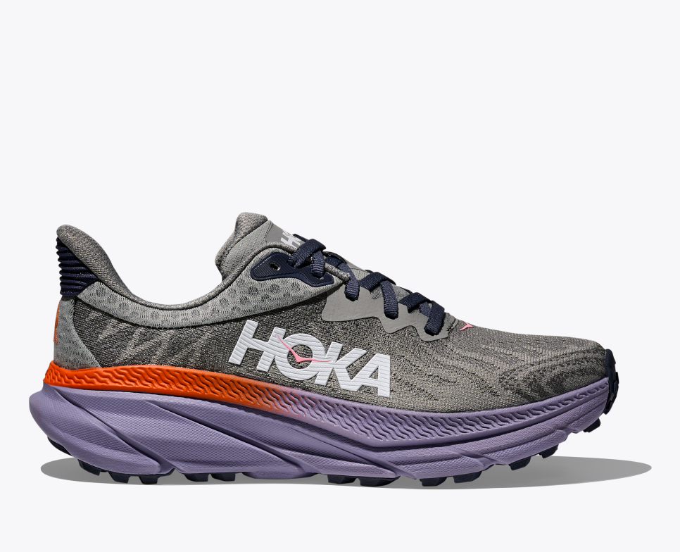 hoka challenger 7 running shoe for women galactic grey
