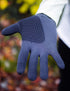 compressport 3D thermo glove, insulating warm running glove, black colour, up close of glove palm outside