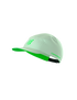 Compressport 5 Panel Light Cap, super lightweight and breathable hat for road running and racing, lime green colour, front angle profile of hat