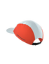 Compressport 5 Panel Light Cap, super lightweight and breathable hat for road running and racing, red and white colour, back of hat