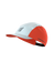 Compressport 5 Panel Light Cap, super lightweight and breathable hat for road running and racing, red and white colour, front of hat