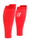 compressport calf sleeve, compression sleeve for running, red colour, pair of compressport calf sleeves side and back