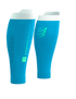 Blue compression calf sleeves with Compressport logo 