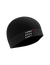 compressport hurricane beanie, warm moisture wicking hat, black colour, front of hat with compressport logo