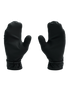 pair of black compressport hurricane waterproof mittens inside palm