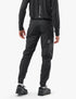 compressport hurricane pants 2.0, lightweight super breathable waterproof running pant, black colour, male model back view