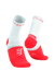 compressport pro marathon sock, lightweight breathable compression running sock, white and red colour, pair of socks
