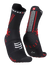 compressport pro racing trail socks, crew length compression trail running sock, red black colour
