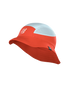 compressport stayfresh ice bob hat, red and light blue running bucket hat with ventilation and sun protection 